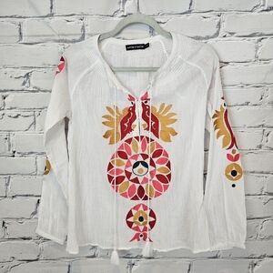 Antik Batik Cotton Embroidered Blouse